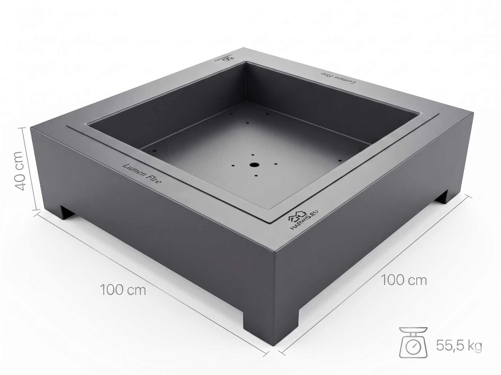 Ohniště Lumen Fire (RAL 7016)